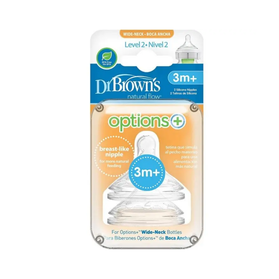 Dr Brown's Options+ Level 2 Teat 2pk