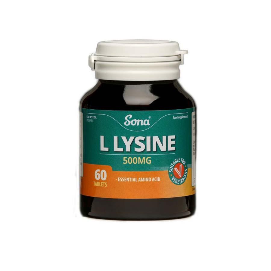 Sona L Lysine 500mg - 60 Tablets