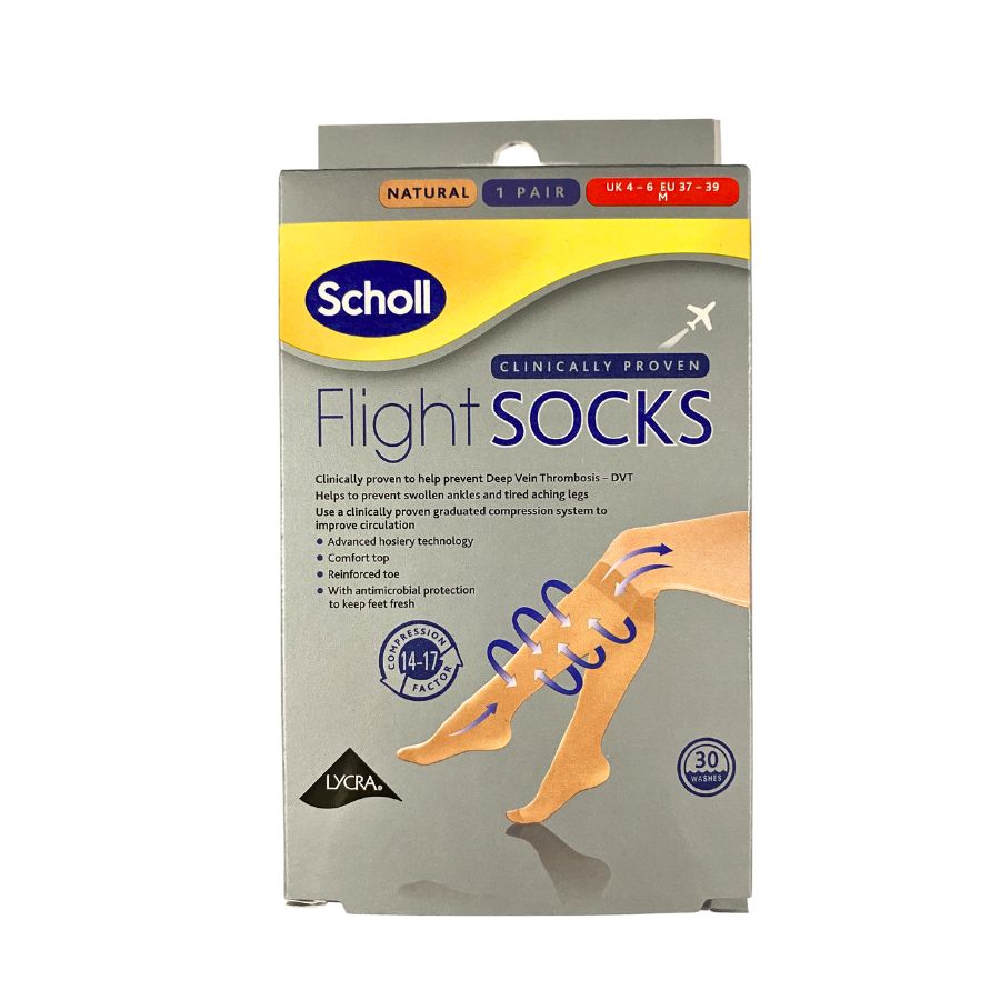 Scholl Flight Socks Natural 