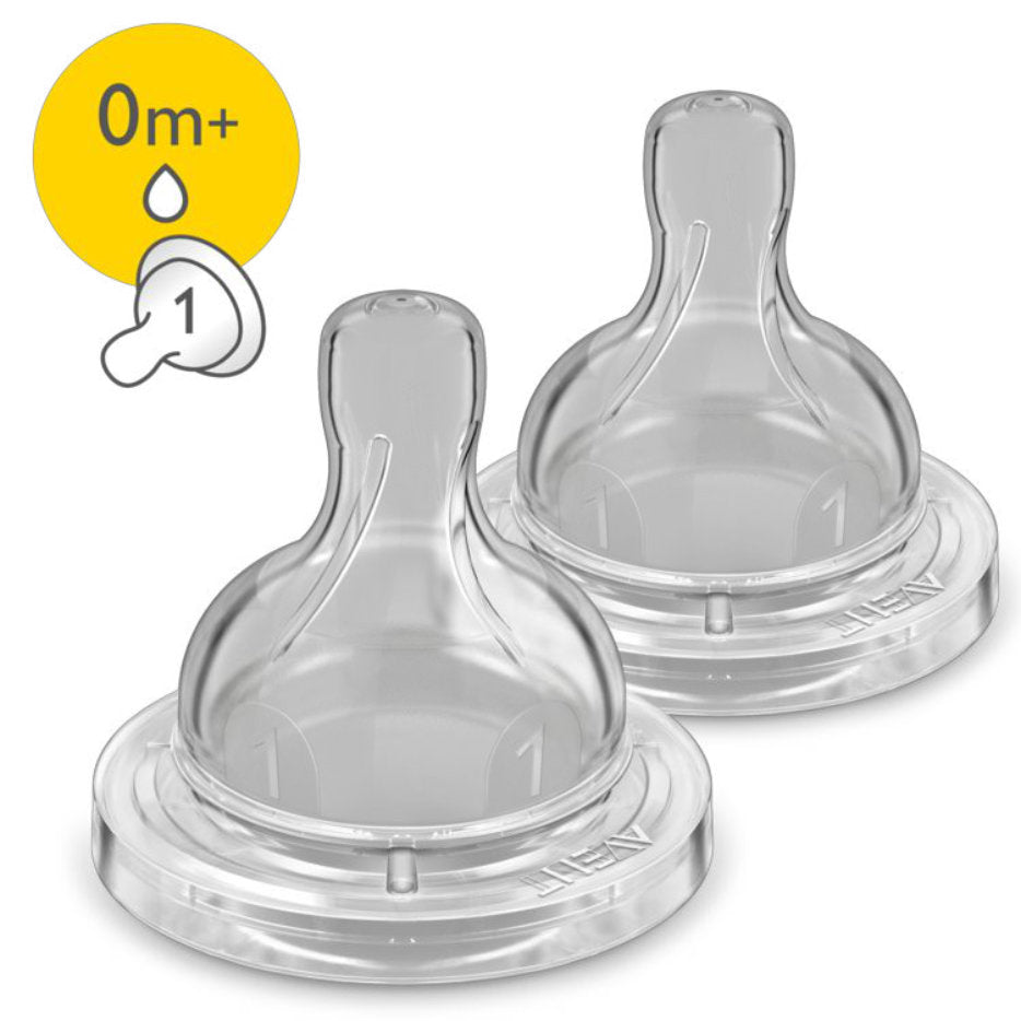 Avent Natural 1 hole Newborn Flow Teats (2pack) 0m+ 