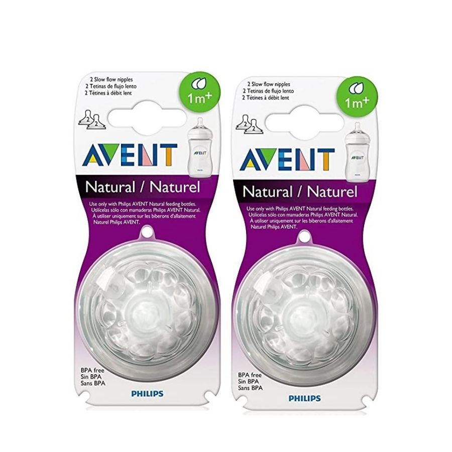 Avent Natural slow flow teats 1m+ 