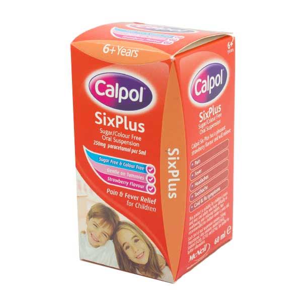 Calpol Six Plus Sugar Free Strawberry 