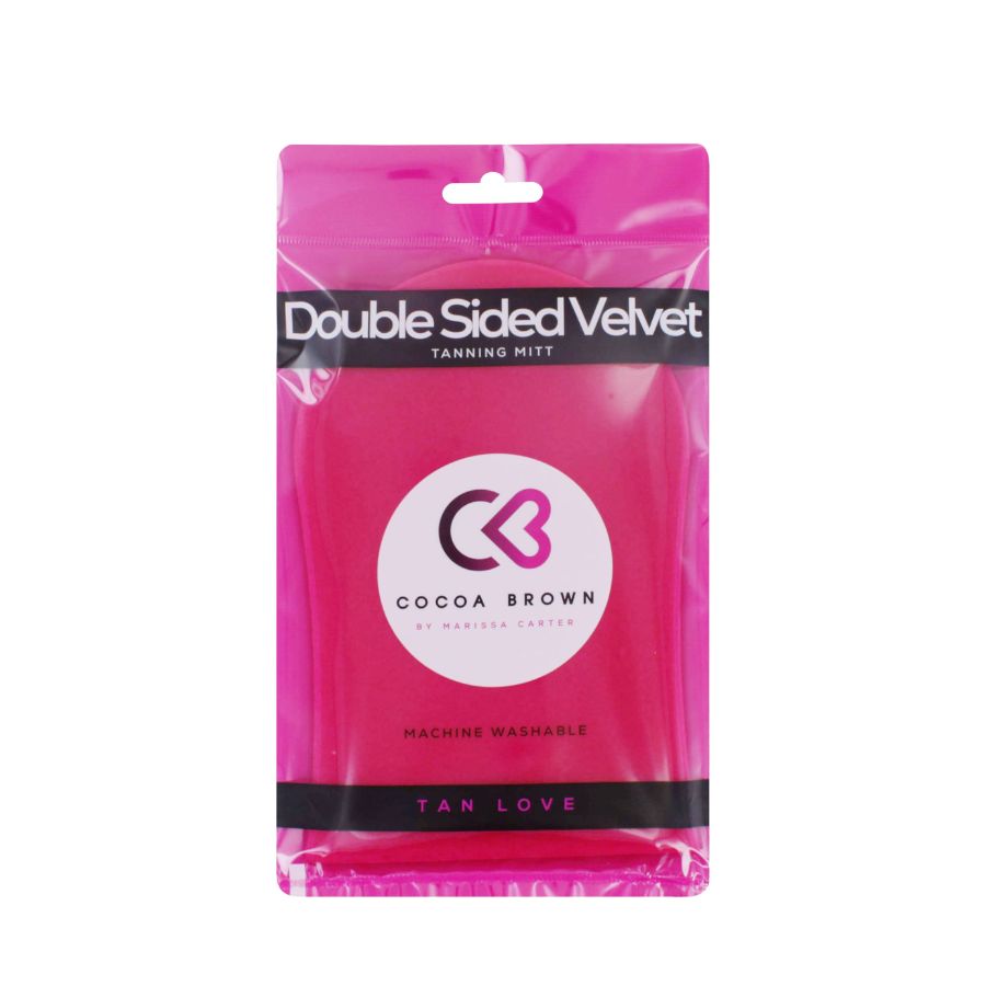 Cocoa Brown Double Sided Velvet Tanning Mitt 