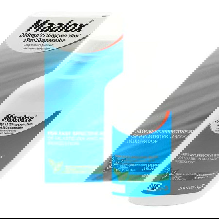 Maalox Oral Suspension Mint Flavour 250ml 