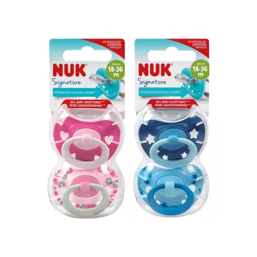 NUK Signature Orthodontic Soother 18-36m Assorted 