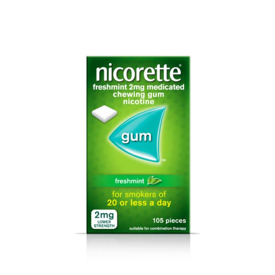 Nicorette 2mg Freshmint Gum 105 Pieces 