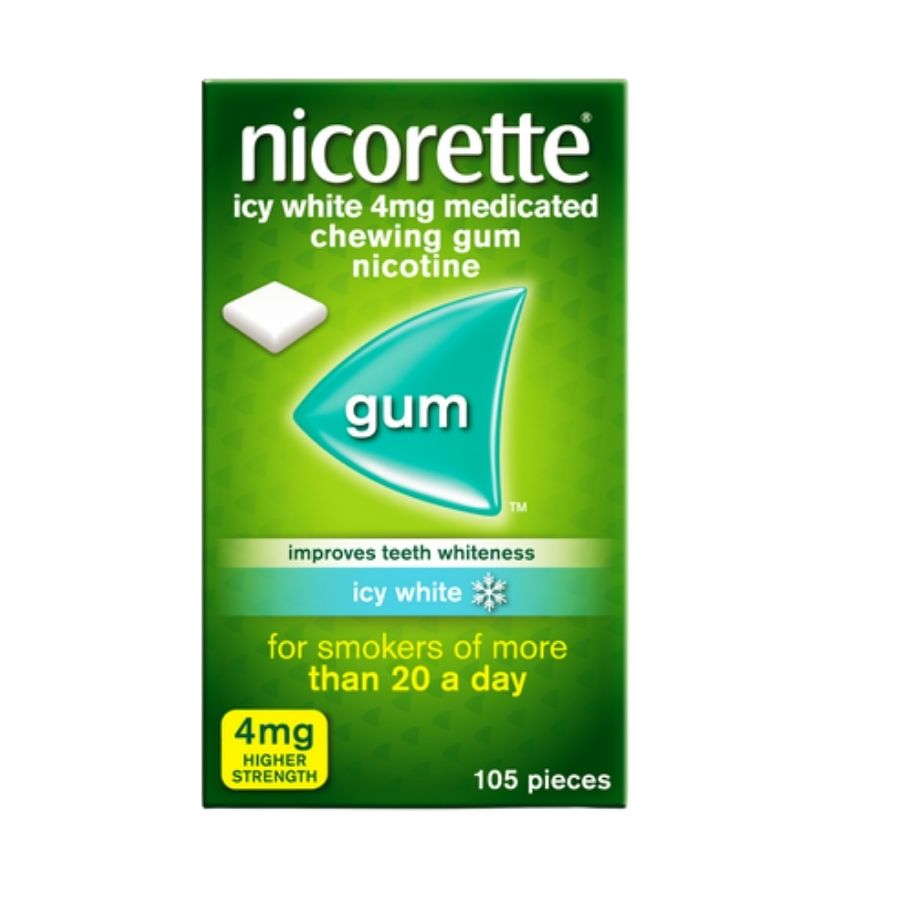 Nicorette 4mg Icy White Gum 105 Piece 