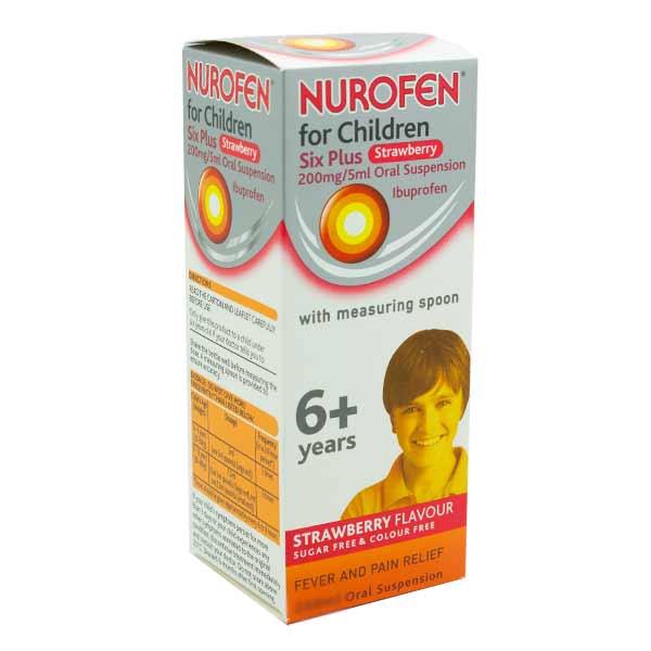 Nurofen For Children Six Plus Strawberry 200ml 