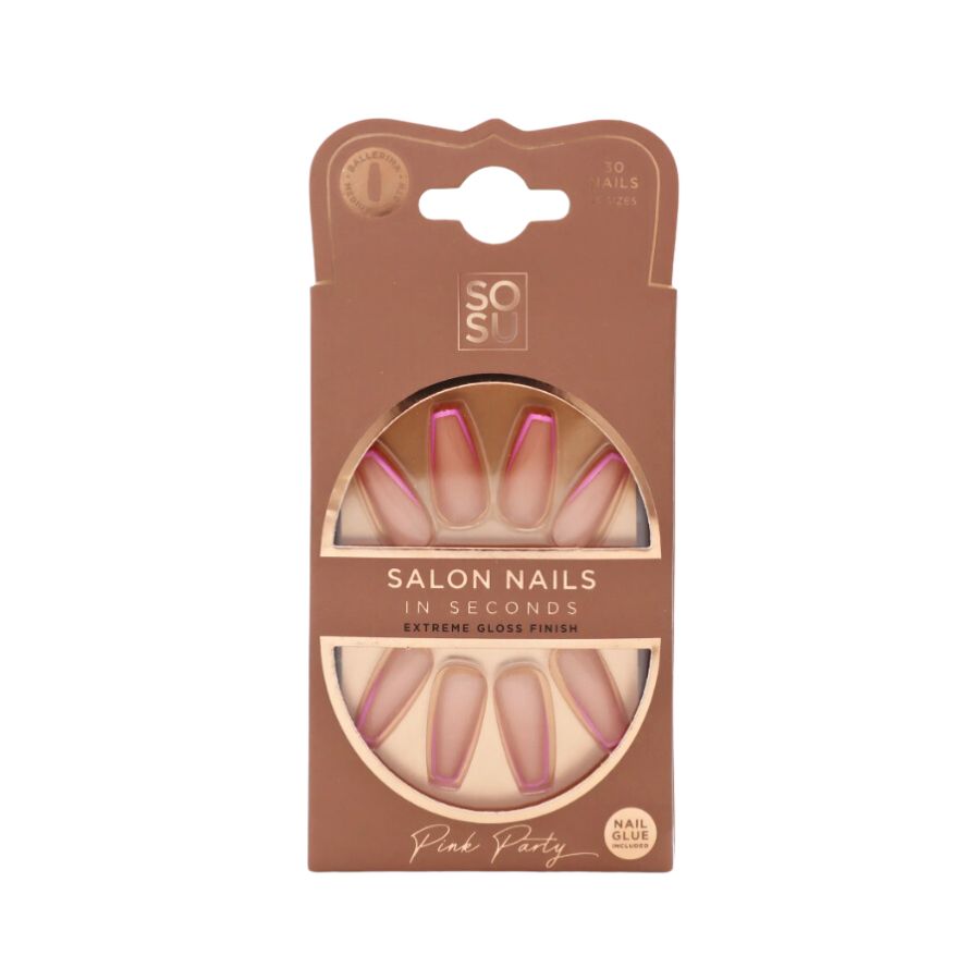 SOSU By Suzanne Jackson Pink Party Salon Nails 