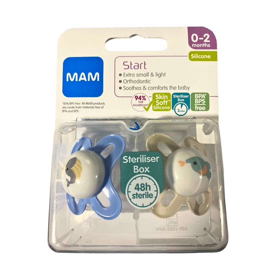 MAM Start Silicone 0-2 Months Soothers