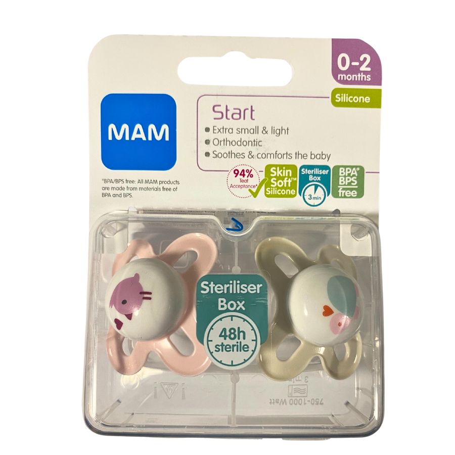 MAM Start Silicone 0-2 Months Soothers