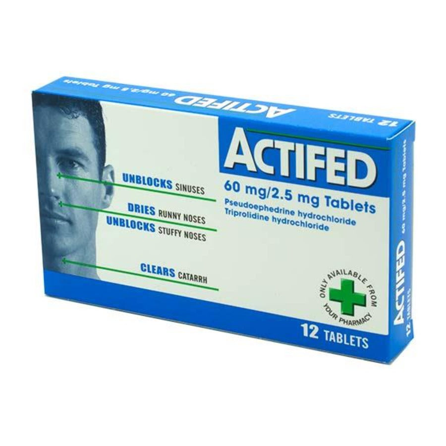 Actifed 60mg 5mg Tablets Pack