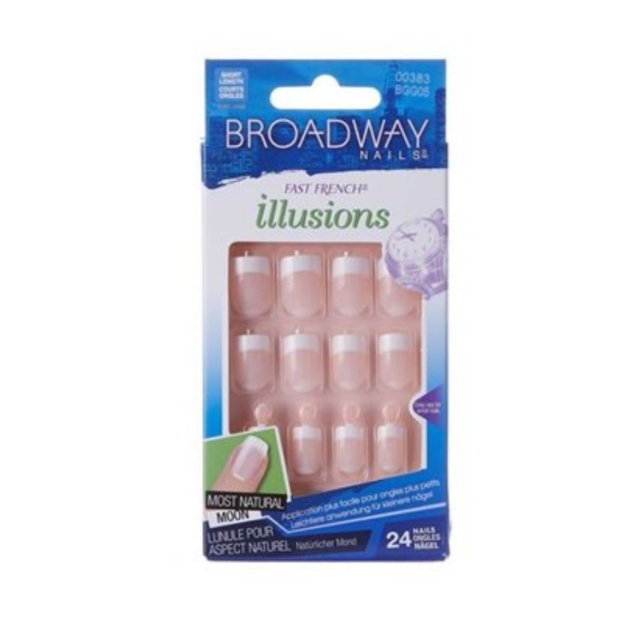 Broadway Fast French Illusion Square Short Nails