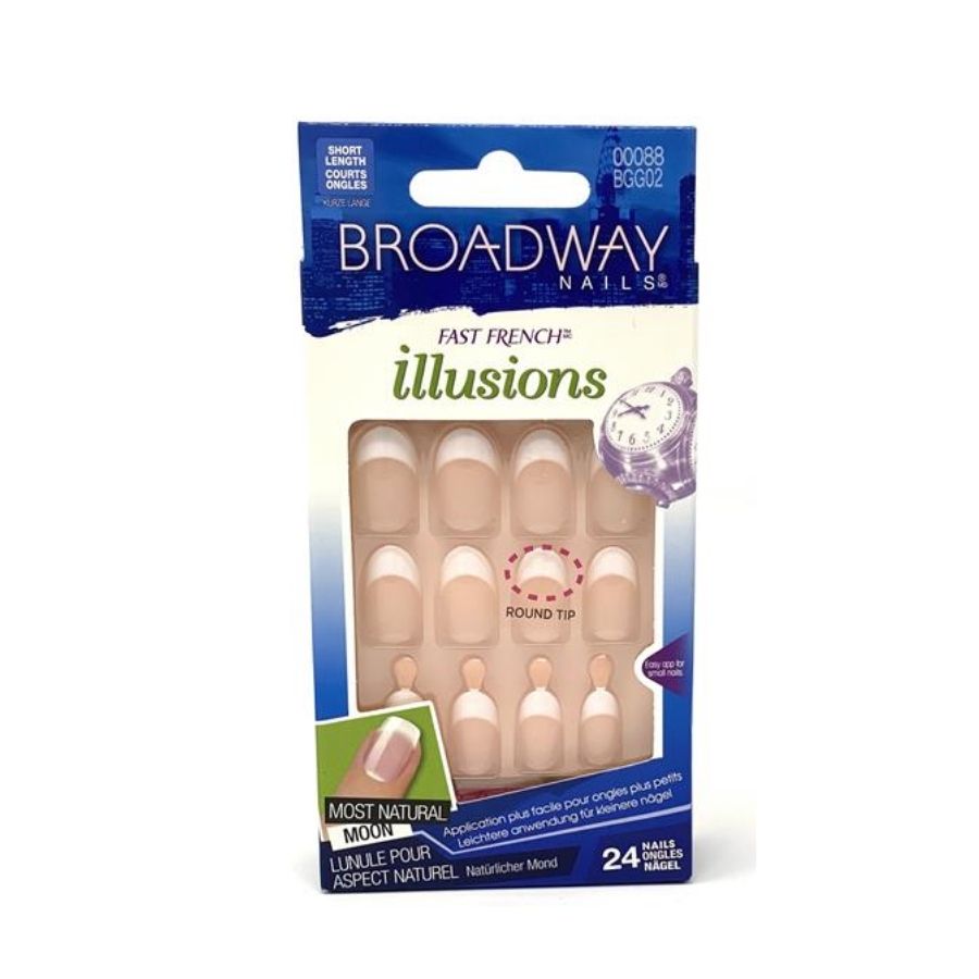 Broadway Fast French Illusion Round Nails